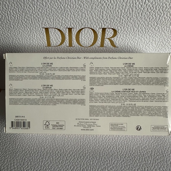 NIB Dior L’OR DE VIE discovery gift set travel case La Lotion, Serum, Creme - Picture 11 of 14